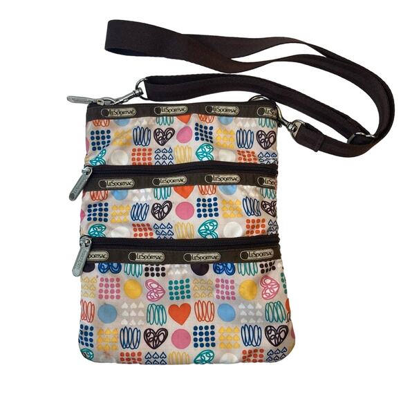 Lesportsac Kasey 3 Zipper Crossbody Purse - Picture 1 of 5